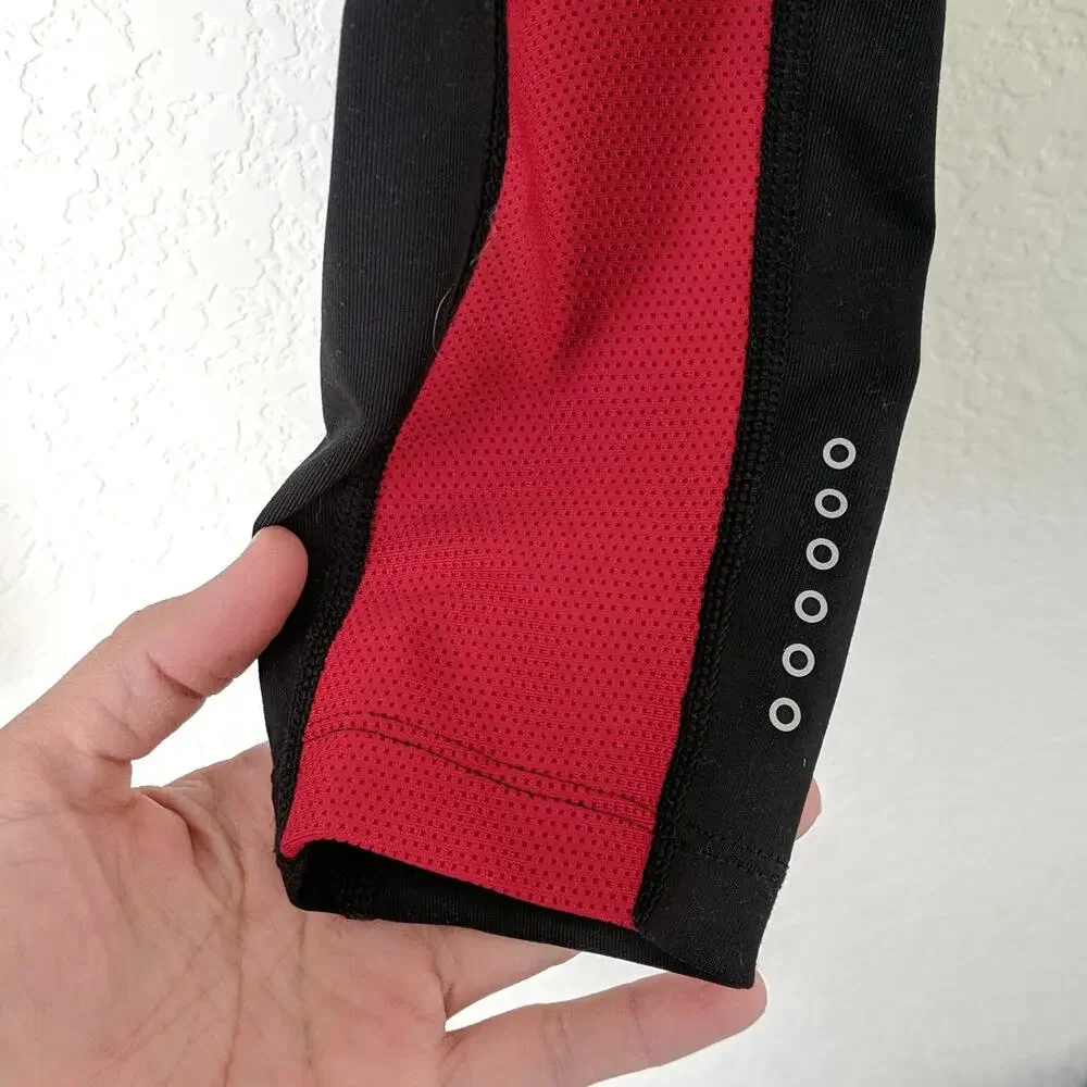 Nike Black Red Pants Womens Power Dri Fit Running Tights Run‎ Leggings Medium M